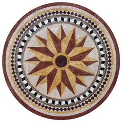 Mosaik Medaillon Geometrischer Stern