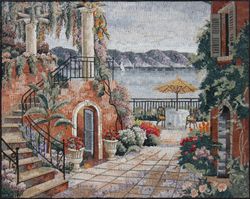 Innenhof am Wasser Wandmosaik