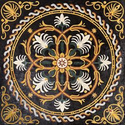 Classical Roman-Inspired Mosaic Floor Tile