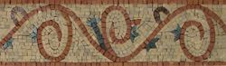 Rosy Vine Pattern Mosaic Border