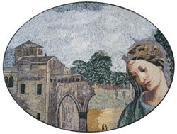 A Queen and Her Castle Mosaic