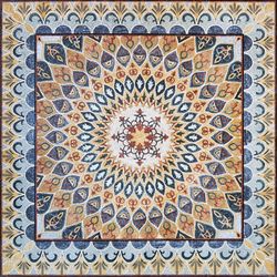 Ornate Gold Rug Mosaic