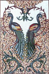 Mosaik Gespiegelter Pfau