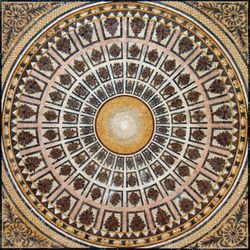 Goldene Sonne Mosaikfliese Renaissance