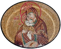 Byzantine Mary and Jesus Mosaic
