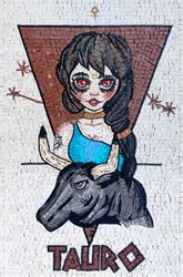 Taurus Zodiac Mosaic