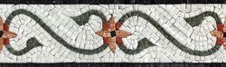 Peachy Flower Border Mosaic