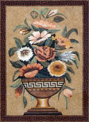 Floral Arrangement with Border Mosaic