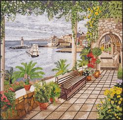 View from Seaside Town Mosaic