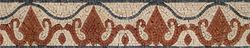 Brick Red Pointed Pattern Border Mosaic