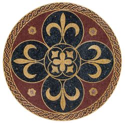 Red Fleur-de-lis Mosaic