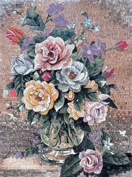 Pastel Roses Mosaic