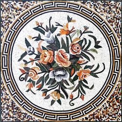 Bouquet with Border Mosaic