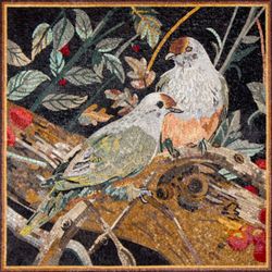 Doves in Fruit Tree Mosaic
