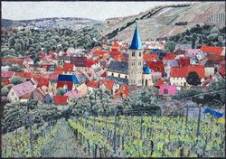 Vineyard at the Edge of the Village Mosaic