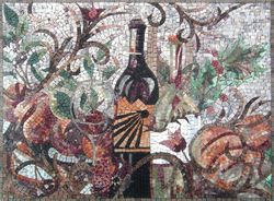 Tuscan Wine and Fruit Mosaic