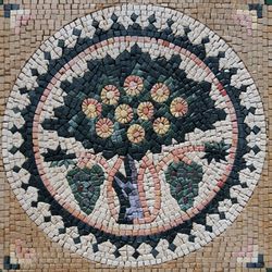 Quadratische Baum des Lebens Mosaikfliese