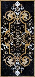 Black and Gold Mosaic Rug