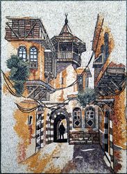 Old Damascus Alleyway Mosaic