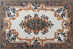 Ornate Brown Rug Mosaic