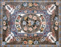 Multicolored Floral Rug Mosaic