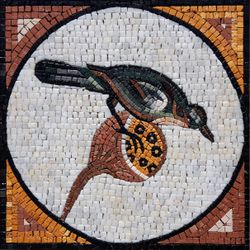 Colorful Bird Vignette Mosaic