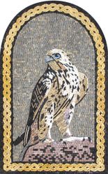 Сокол, картина из мозаики