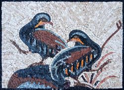 A Pair of Colorful Birds Mosaic