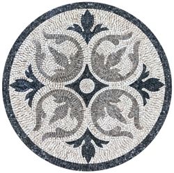 Greyscale Floral Pattern Mosaic