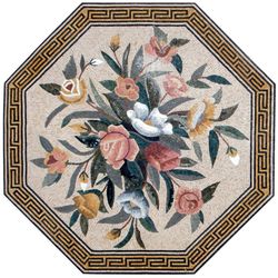 Octagon-Shaped Flower Mosaic