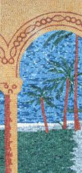 Palmen Mosaik Wandfliese