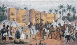 Castle in Arabian Desert Mosaic