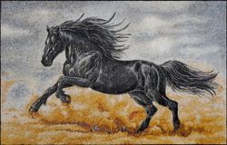 Black Stallion Mosaic Wall Art