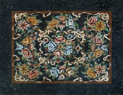 Multicolored Floral Area Rug Mosaic