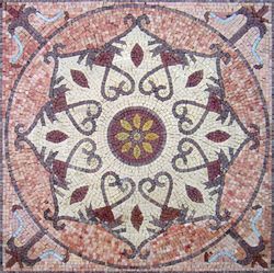 Flower and Heart Pattern Mosaic