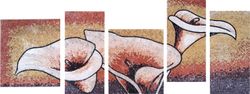 Five Piece Calla Lily Mosaic