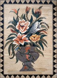Tropical Flower Arrangement Mosaic