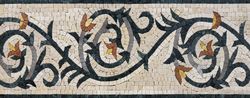 Vine Swirl Border Mosaic