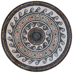 Round Mediterranean Pattern Mosaic