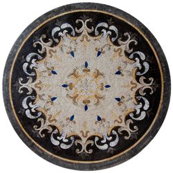 Black and Gold Fleurs-de-lis Mosaic