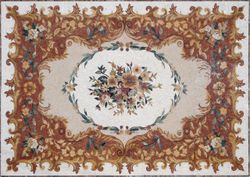 Gilded Floral Rug Mosaic
