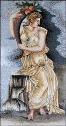Goddess Ceres with Cornucopia Mosaic