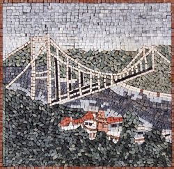 Brücke Landschaft Mosaik