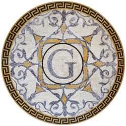 Elegant G Logo Mosaic Medallion