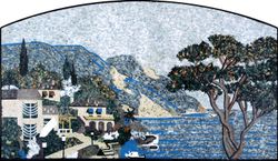 Küstenstadt Mosaik