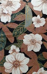 White Magnolia Flowers Mosaic