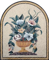 Orientalische Blumen Vase Mosaik