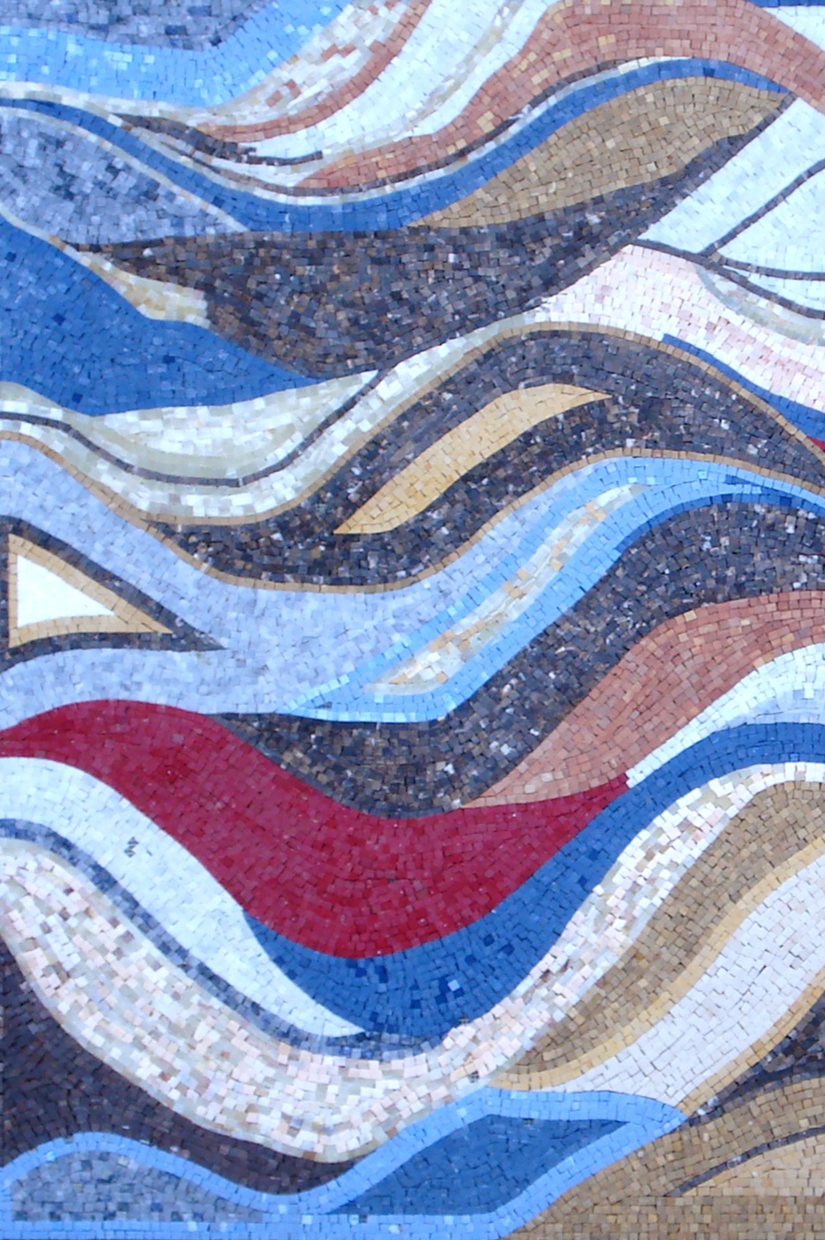 Abstract Waves Mosaic | Mosaic Natural