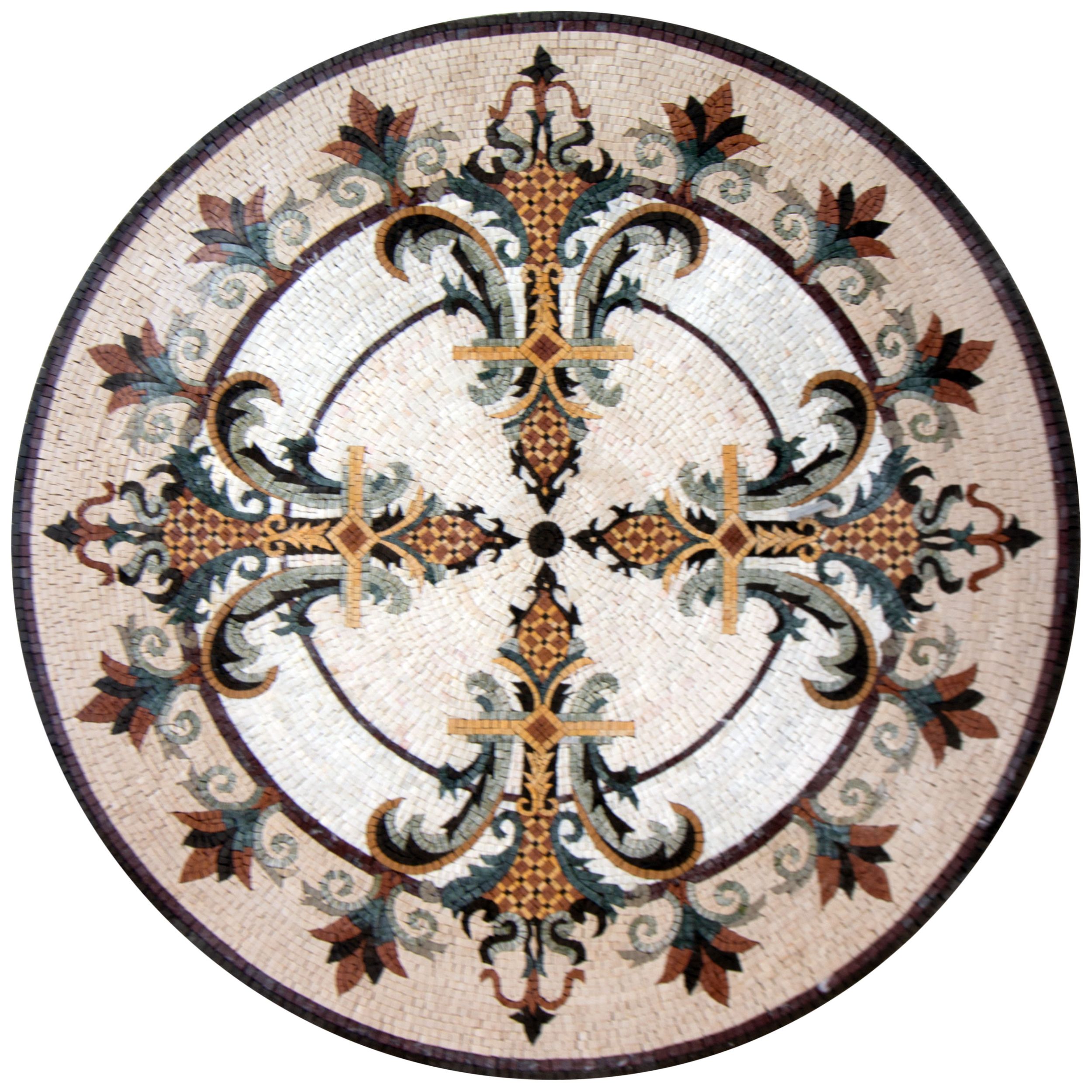 Mossic Pattern Leafy Pattern Mosaic | Mosaic Natural