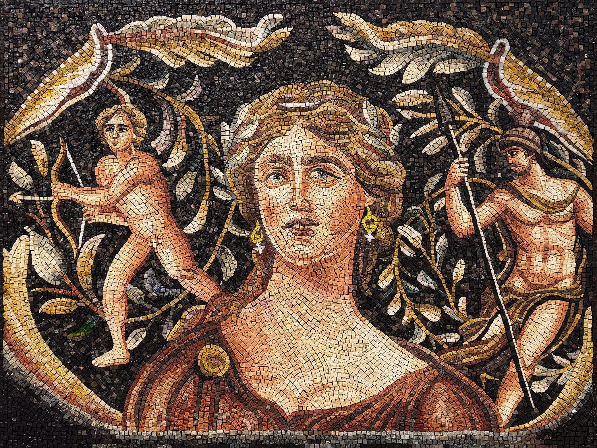 Mona Lisa of the Galilee Mosaic Of Zippori Reproduction | Mosaic